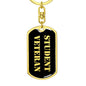 Student Veteran v2 - Luxury Dog Tag Keychain