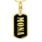 Mona v02 - Luxury Dog Tag Keychain
