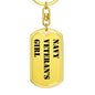 Navy Veteran's Girl - Luxury Dog Tag Keychain