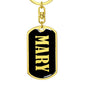 Mary v02 - Luxury Dog Tag Keychain
