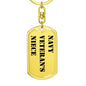 Navy Veteran's Niece - Luxury Dog Tag Keychain