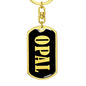 Opal v02 - Luxury Dog Tag Keychain