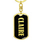 Claire v02 - Luxury Dog Tag Keychain
