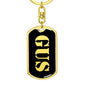 Gus v3 - Luxury Dog Tag Keychain