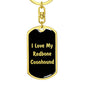 Love My Redbone Coonhound v5 - Luxury Dog Tag Keychain