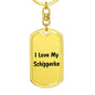 Love My Schipperke v4 - Luxury Dog Tag Keychain