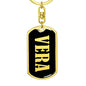 Vera v02 - Luxury Dog Tag Keychain