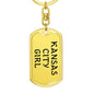 Kansas City Girl v4 - Luxury Dog Tag Keychain