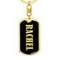 Rachel v02 - Luxury Dog Tag Keychain