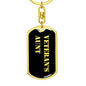 Veteran's Aunt v2 - Luxury Dog Tag Keychain