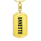 Annette v01 - Luxury Dog Tag Keychain