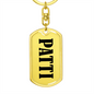 Patti v01 - Luxury Dog Tag Keychain
