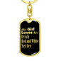 Irish Red and White Setter v2 - Luxury Dog Tag Keychain