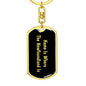 Newfoundland's Home v2 - Luxury Dog Tag Keychain