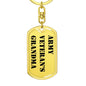 Army Veteran's Grandma - Luxury Dog Tag Keychain
