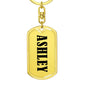 Ashley v01 - Luxury Dog Tag Keychain