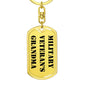 Military Veteran's Grandma - Luxury Dog Tag Keychain