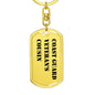 Coast Guard Veteran's Cousin - Luxury Dog Tag Keychain