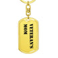 Veteran's Mom - Luxury Dog Tag Keychain