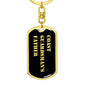 Coast Guardsman's Father v2 - Luxury Dog Tag Keychain