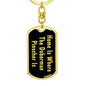 Doberman Pinscher's Home v2 - Luxury Dog Tag Keychain