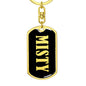 Misty v02 - Luxury Dog Tag Keychain