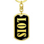 Lois v02 - Luxury Dog Tag Keychain