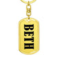 Beth v01 - Luxury Dog Tag Keychain