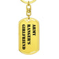 Army Ranger's Girlfriend - Luxury Dog Tag Keychain