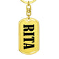 Rita v01 - Luxury Dog Tag Keychain