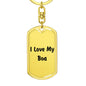 Love My Boa - Luxury Dog Tag Keychain