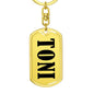 Toni v01 - Luxury Dog Tag Keychain