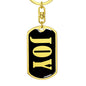 Joy v02 - Luxury Dog Tag Keychain