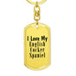 Love My English Cocker Spaniel - Luxury Dog Tag Keychain
