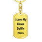 Love My Clown Sailfin Pleco - Luxury Dog Tag Keychain