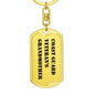 Coast Guard Veteran's Grandmother - Luxury Dog Tag Keychain
