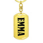 Emma v01 - Luxury Dog Tag Keychain