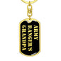 Army Ranger's Grandpa v2 - Luxury Dog Tag Keychain