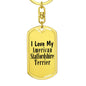 Love My American Staffordshire Terrier - Luxury Dog Tag Keychain