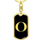 Initial O v2a - Luxury Dog Tag Keychain