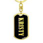 Kristy v02 - Luxury Dog Tag Keychain