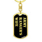Army Ranger's Wife v2 - Luxury Dog Tag Keychain