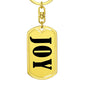 Joy v01 - Luxury Dog Tag Keychain