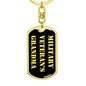 Military Veteran's Grandma v2 - Luxury Dog Tag Keychain