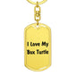 Love My Box Turtle - Luxury Dog Tag Keychain