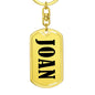 Joan v01 - Luxury Dog Tag Keychain