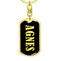 Agnes v02 - Luxury Dog Tag Keychain