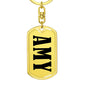 Amy v01 - Luxury Dog Tag Keychain