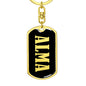 Alma v02 - Luxury Dog Tag Keychain