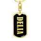 Delia v02 - Luxury Dog Tag Keychain